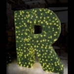 6' Green Topiary Letters Dimensional Display