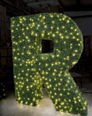 6' Green Topiary Letters Dimensional Display
