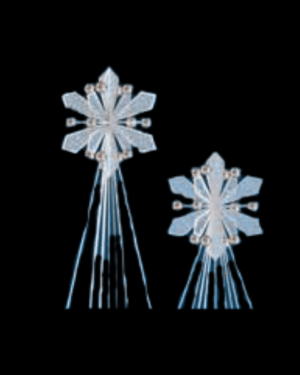 5.75' Standing Snowflake Décor With Ornamentation