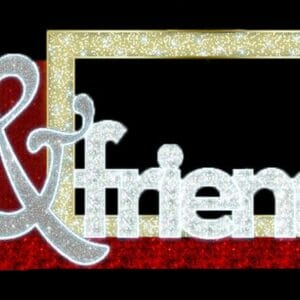 7.5' Family & Friends Picture Frame Photo Op Holiday Light Display