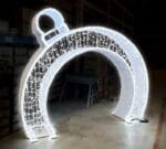 6.5' White Tilted Ornament Holiday Lighting Display