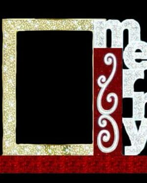 7.5" merry Picture Frame Photo Op Holiday Light Display