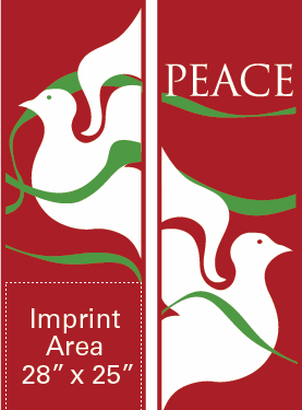 White Doves Of Peace Street Banner Set 06229