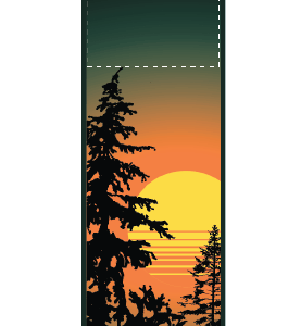 Autumn Lake Sunset Street Banner 06307