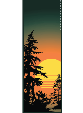 Autumn Lake Sunset Street Banner 06307