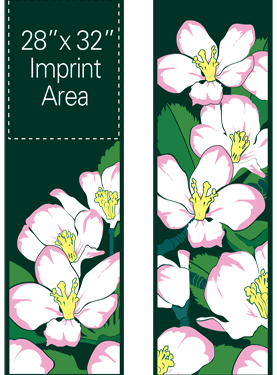 Bright Double Blossoms Street Banner Set