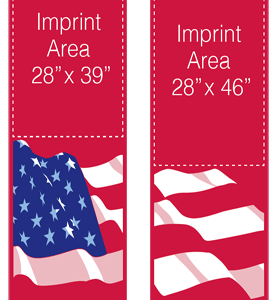 Red Patriot Flag Street Banner Set 07308