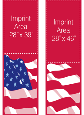Red Patriot Flag Street Banner Set 07308