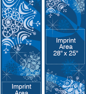 Swirling Snow At Night Street Banner Set 07321