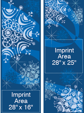 Swirling Snow At Night Street Banner Set 07321