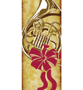 Gold Antique Horn Street Banner 07932