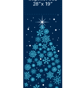 Modern Snowflake Tree Street Banner 08218
