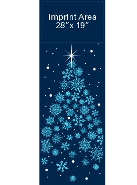 Modern Snowflake Tree Street Banner 08218