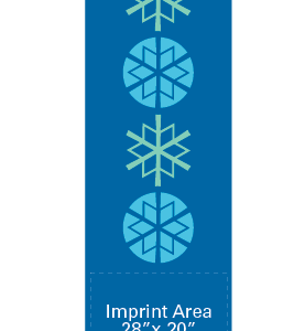 Stacked Snowflakes Street Banner 08223