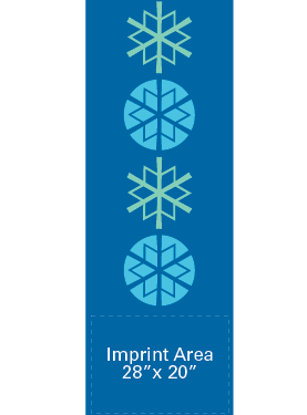 Stacked Snowflakes Street Banner 08223