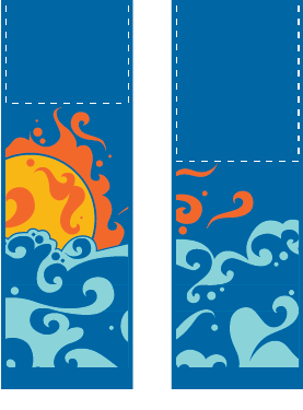 Sun And Sea Swirls Street Banner Set 08301