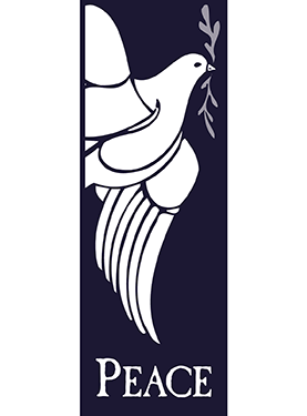 Classic White Holiday Dove Street Banner 09116