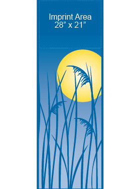 Summer Reeds At Night Street Banner 09210