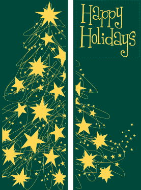 Gold Star Tree Street Banner Set 09219