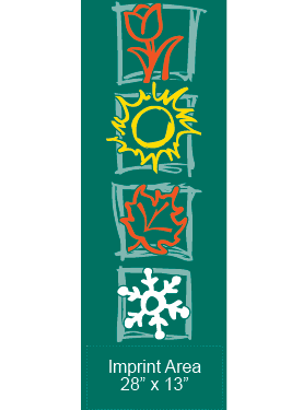 Four Festive Green Seasons Street Banner 09304