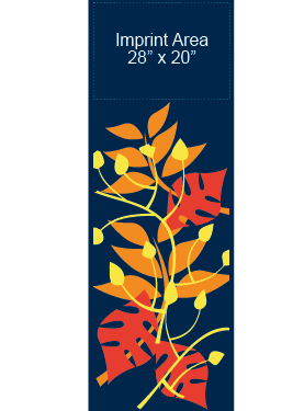 Navy Leaf Collage Street Banner 09314