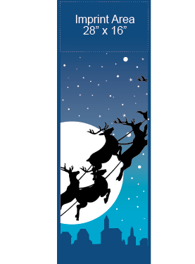 Reindeer Christmas Journey Street Banner 09315