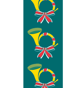 Season's Greetings Horns Trio Street Banner 09