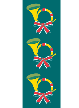 Season's Greetings Horns Trio Street Banner 09