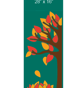 Falling Autumn Leaves Street Banner 09321