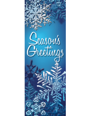 Sparkling Frosty Snowflakes Street Banner 09940