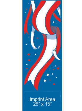 Waving Patriotic Ribbons Street Banner 10202