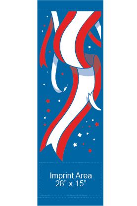 Waving Patriotic Ribbons Street Banner 10202