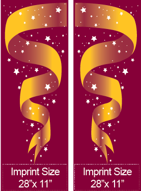 Double Golden Ribbon Street Banner Set 11218