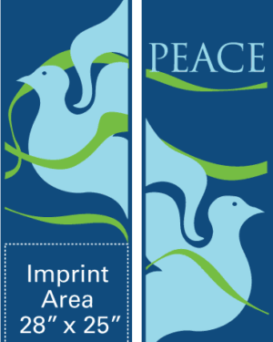 Grey Doves Of Peace Street Banner Set 11219