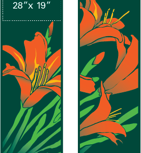 Daylilies In The Wind Street Banner Set