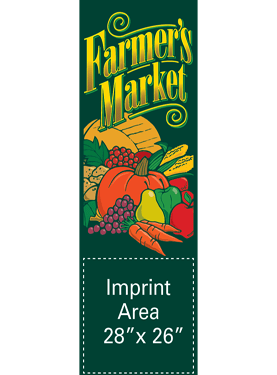 Basket In Farmers Market Street Banner 12402