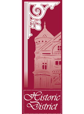 Historic Town District Street Banner 13119_30x94