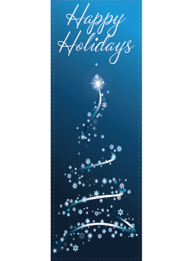 Glittering Starlight Tree Street Banner 13941