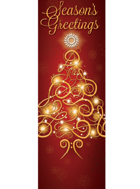 Fancy Musical Tree Street Banner 13946