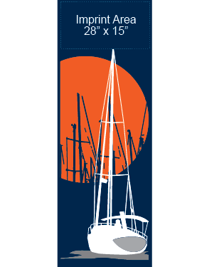 Sailing In Harbor Sun Street Banner 14201