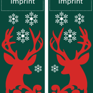Red Rustic Reindeers Street Banner Set 14220