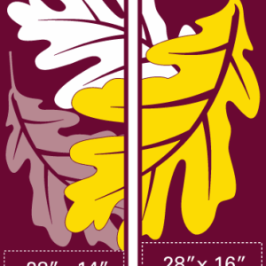 Modern Oak Leaves Street Banner Set 14224