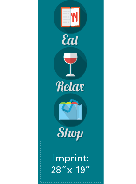 Eat Relax Shop Street Banner