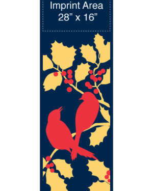 Holly Branch With Birds Street Banner 15319