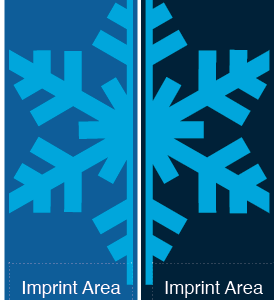 Blue Snowflake Divide Street Banner Set 16117