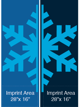 Blue Snowflake Divide Street Banner Set 16117
