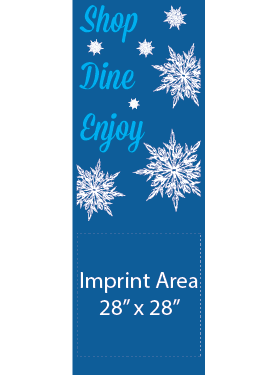 Snowflake Shop Dine Enjoy Street Banner 16223