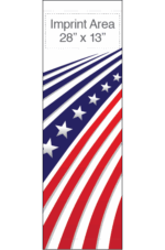 Swooping Stars And Stripes White Street Banner 16931