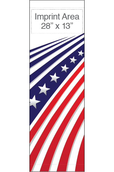 Swooping Stars And Stripes White Street Banner 16931