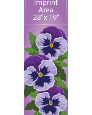 Purple Pansies Street Banner 18902